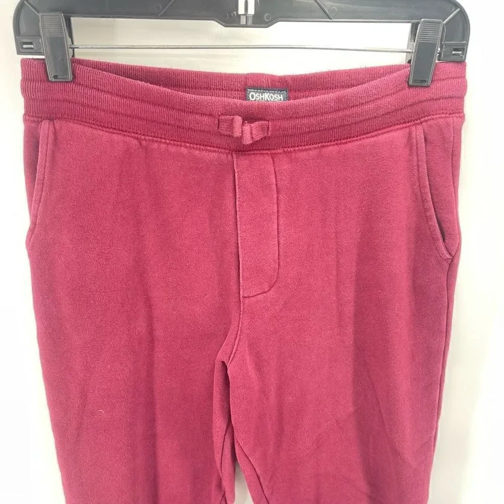 Oshkosh B'gosh Boys Jogger Pants Athletic Active Pull On Elastic Waist Maroon 14